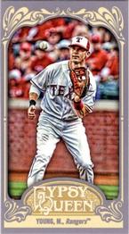 2012 Topps Gypsy Queen - Mini Gypsy Queen Back #57 Michael Young  Front