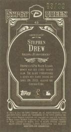 2012 Topps Gypsy Queen - Mini Sepia #43 Stephen Drew  Back