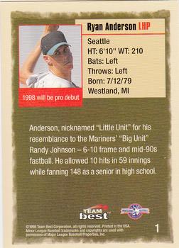 1998 Team Best #1 Ryan Anderson Back