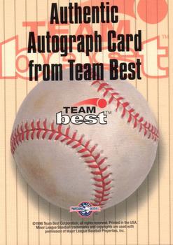 1998 Team Best - Autographs Signature Series #NNO Doug Davis Back