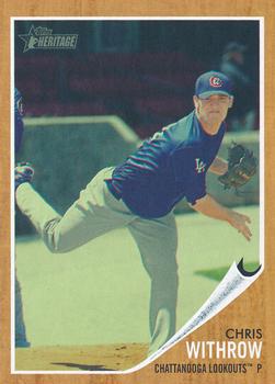 2011 Topps Heritage Minor League - Green Tint #185 Chris Withrow Front
