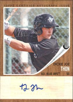 2011 Topps Heritage Minor League - Real One Autographs #RA-DJT Dickie Joe Thon Front