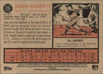 2011 Topps Heritage Minor League - Red Tint #126 Jason Hagerty Back