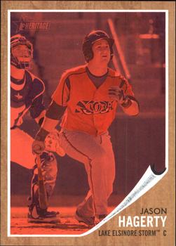 2011 Topps Heritage Minor League - Red Tint #126 Jason Hagerty Front