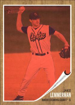 2011 Topps Heritage Minor League - Red Tint #152 Jake Lemmerman Front
