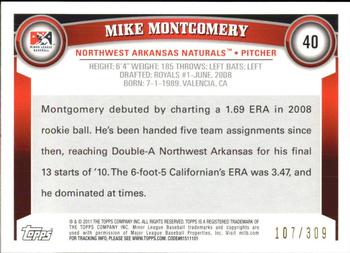 2011 Topps Pro Debut - Blue #40 Mike Montgomery Back
