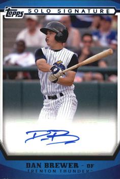 2011 Topps Pro Debut - Solo Signatures Blue #SSA-DB Dan Brewer Front