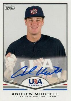 2011 Topps USA Baseball - Autographs #USA-A15 Andrew Mitchell Front