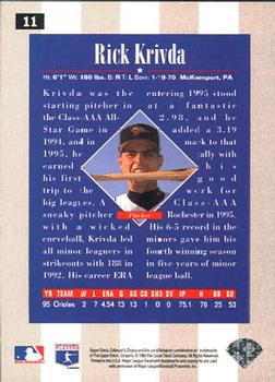 1996 Collector's Choice #11 Rick Krivda Back