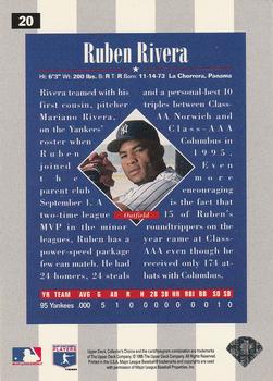 1996 Collector's Choice #20 Ruben Rivera Back