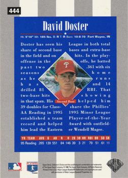 1996 Collector's Choice #444 David Doster Back