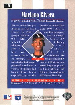 1996 Collector's Choice #19 Mariano Rivera Back