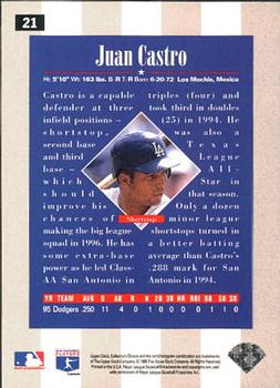 1996 Collector's Choice #21 Juan Castro Back