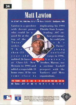 1996 Collector's Choice #34 Matt Lawton Back