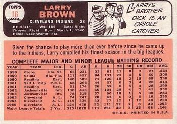 1966 Topps #16 Larry Brown Back