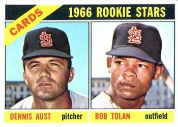 1966 Topps #179 Cardinals 1966 Rookie Stars (Dennis Aust / Bob Tolan) Front