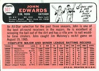 1966 Topps #507 John Edwards Back