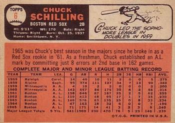 1966 Topps #6 Chuck Schilling Back