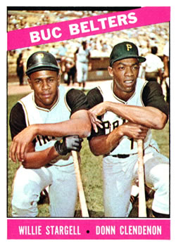 1966 Topps #99 Buc Belters (Willie Stargell / Donn Clendenon) Front