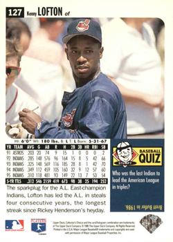 1996 Collector's Choice - Gold Signature #127 Kenny Lofton Back