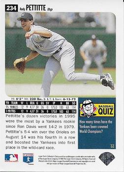 1996 Collector's Choice - Gold Signature #234 Andy Pettitte Back