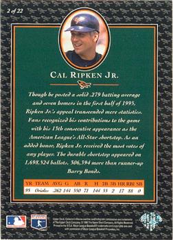 1996 Collector's Choice - Ripken Collection #2 Cal Ripken Jr. Back