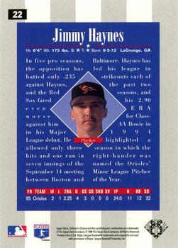 1996 Collector's Choice - Silver Signature #22 Jimmy Haynes Back