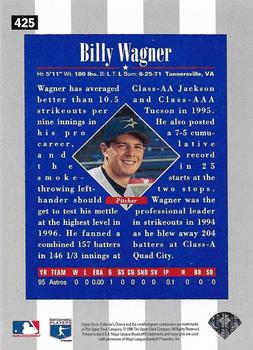 1996 Collector's Choice - Silver Signature #425 Billy Wagner Back