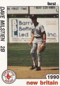 1990 Best New Britain Red Sox #5 Dave Milstien  Front