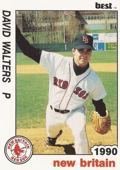 1990 Best New Britain Red Sox #25 David Walters  Front