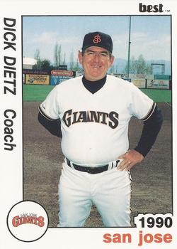 1990 Best San Jose Giants #28 Dick Dietz Front