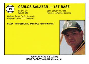 1990 Best Southern Oregon Athletics #19 Carlos Salazar Back