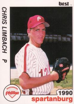 1990 Best Spartanburg Phillies #7 Chris Limbach  Front
