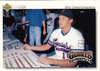 1992 Upper Deck Minor League #128 Eric Christopherson Front