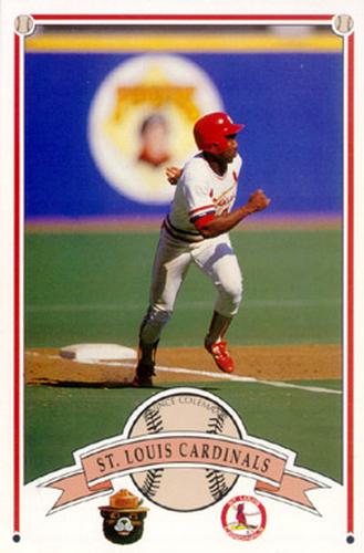 1989 St. Louis Cardinals Smokey #NNO Vince Coleman Front