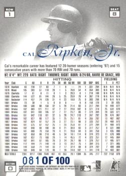 1997 Flair Showcase - Legacy Collection Row 1 (Grace) #8 Cal Ripken, Jr. Back