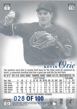 1997 Flair Showcase - Legacy Collection Row 1 (Grace) #15 Kevin Orie Back