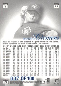 1997 Flair Showcase - Legacy Collection Row 1 (Grace) #21 Roger Clemens Back