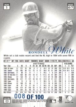 1997 Flair Showcase - Legacy Collection Row 1 (Grace) #67 Rondell White Back