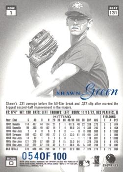 1997 Flair Showcase - Legacy Collection Row 1 (Grace) #131 Shawn Green Back