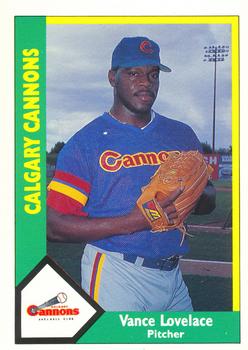 1990 CMC Calgary Cannons #7 Vance Lovelace Front