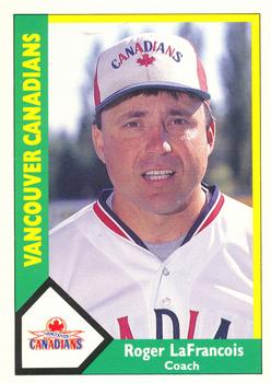 1990 CMC Vancouver Canadians #27 Roger LaFrancois Front