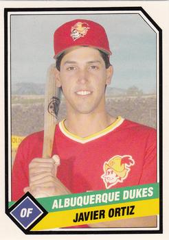 1989 CMC Albuquerque Dukes #25 Javier Ortiz  Front