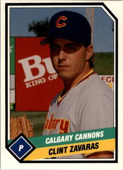 1989 CMC Calgary Cannons #11 Clint Zavaras  Front
