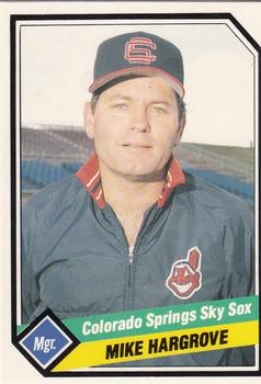 1989 CMC Colorado Springs Sky Sox #10 Mike Hargrove  Front