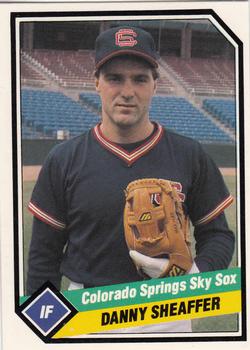 1989 CMC Colorado Springs Sky Sox #21 Danny Sheaffer  Front
