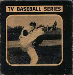 1950 Drake's TV Baseball Series (D358) #14 Warren Spahn Front