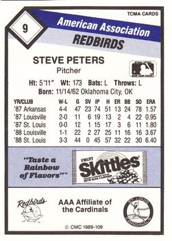 1989 CMC Louisville Redbirds #9 Steve Peters  Back