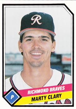1989 CMC Richmond Braves #1 Marty Clary  Front