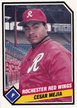 1989 CMC Rochester Red Wings #4 Cesar Mejia  Front